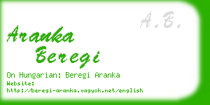 aranka beregi business card